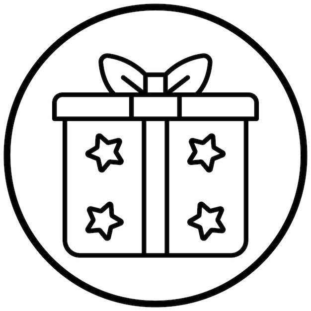Le style de l'icône cadeau
