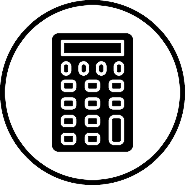 Style De L'icône De La Calculatrice De Conception Vectorielle