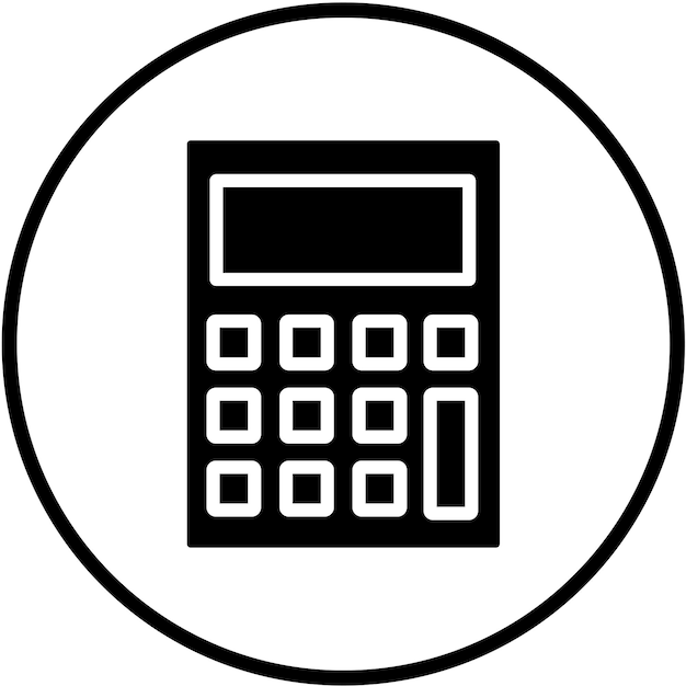 Style de l'icône de la calculatrice de conception vectorielle