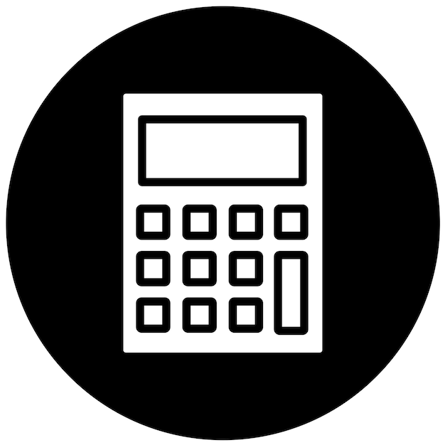Style de l'icône de la calculatrice de conception vectorielle