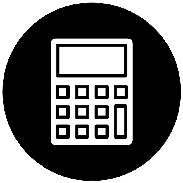Style de l'icône de la calculatrice de conception vectorielle