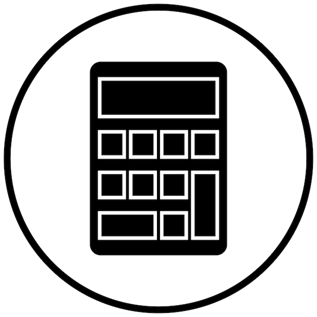 Style de l'icône de la calculatrice de conception vectorielle