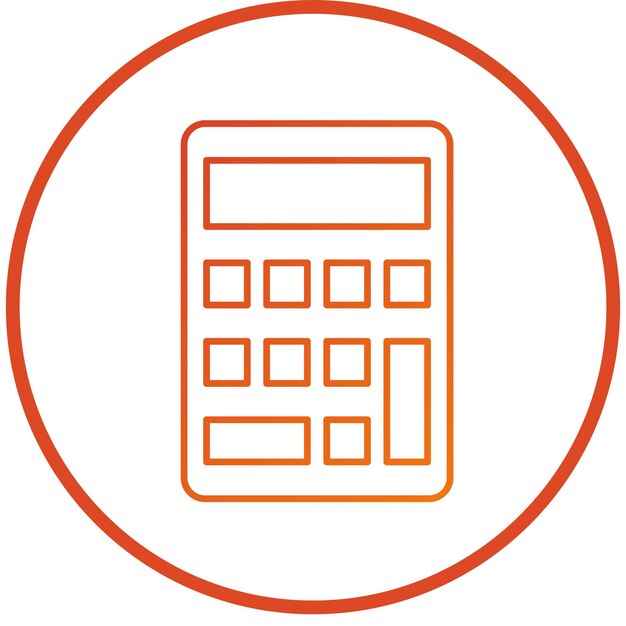 Style de l'icône de la calculatrice de conception vectorielle