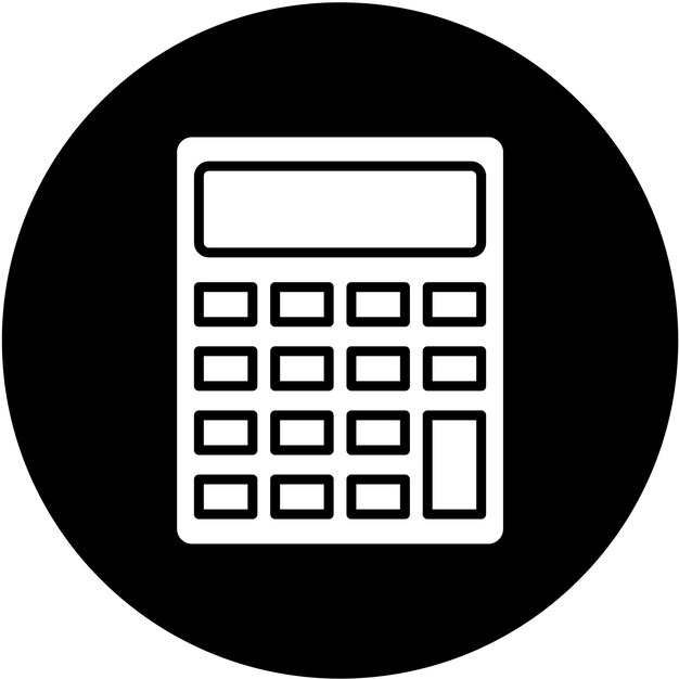 Style de l'icône de la calculatrice de conception vectorielle