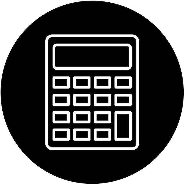 Style de l'icône de la calculatrice de conception vectorielle