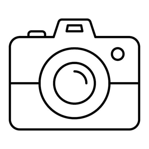 Le style de l'icône de la caméra de conception vectorielle