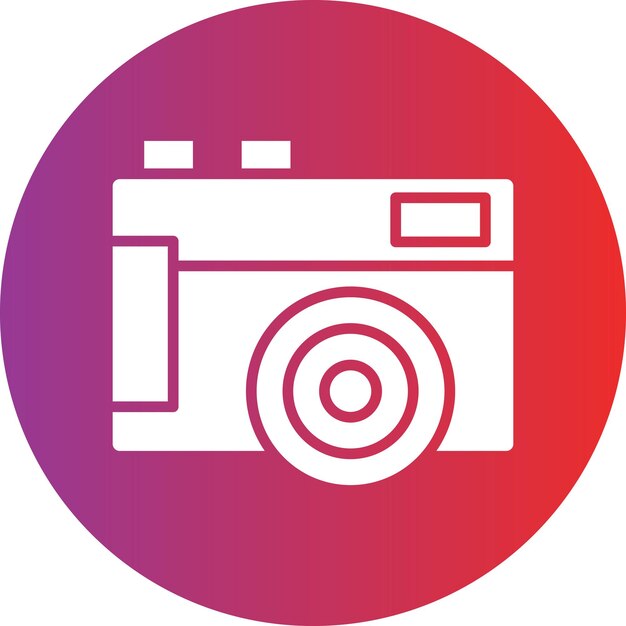 Le style de l'icône de la caméra sans miroir de conception vectorielle
