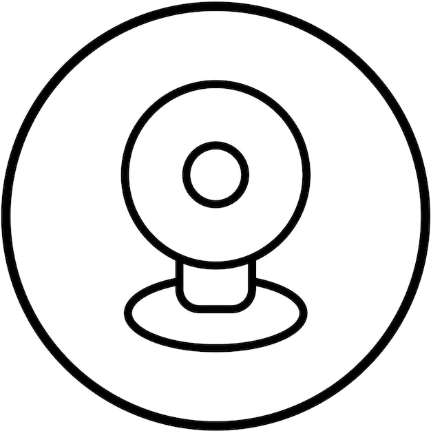 Le style de l'icône de la caméra Web de conception vectorielle