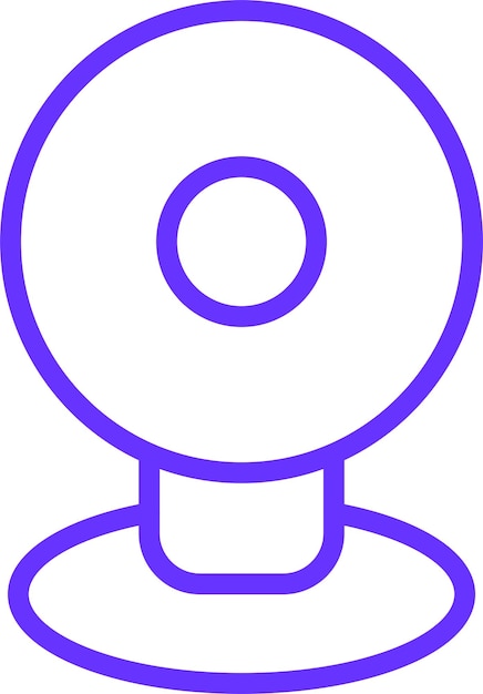 Le style de l'icône de la caméra Web de conception vectorielle