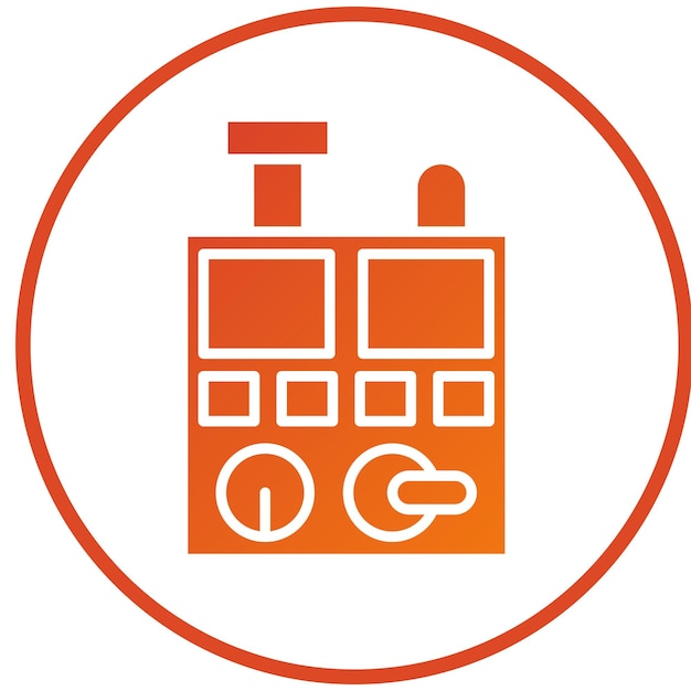 Vecteur le style de l'icône de la chambre de fumée de gaz de conception vectorielle