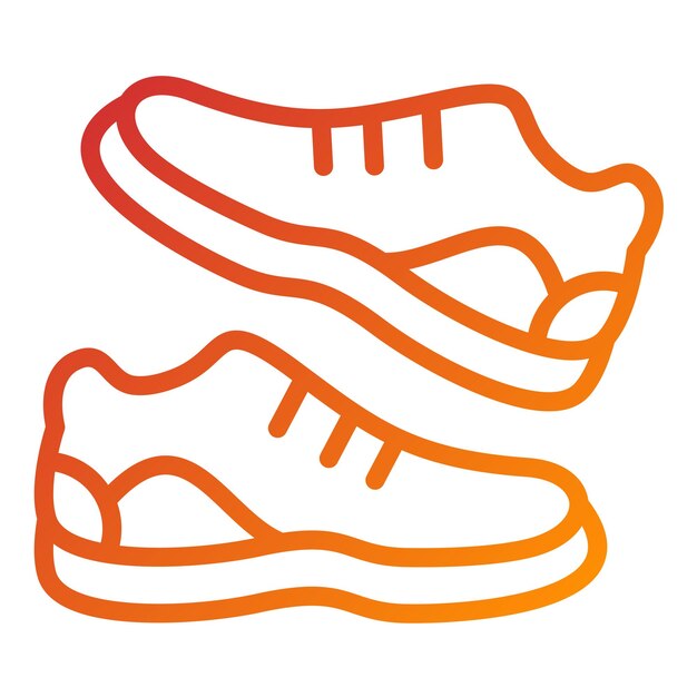 Le style d'icône des chaussures de course à pied Vector Design Trail