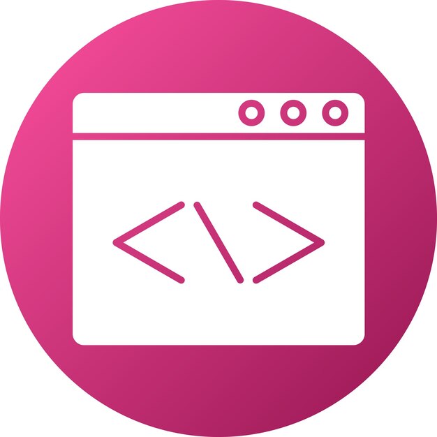 Le style d'icône de codage Web de conception vectorielle