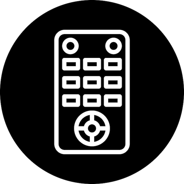 Le style de l'icône de commande à distance de conception vectorielle