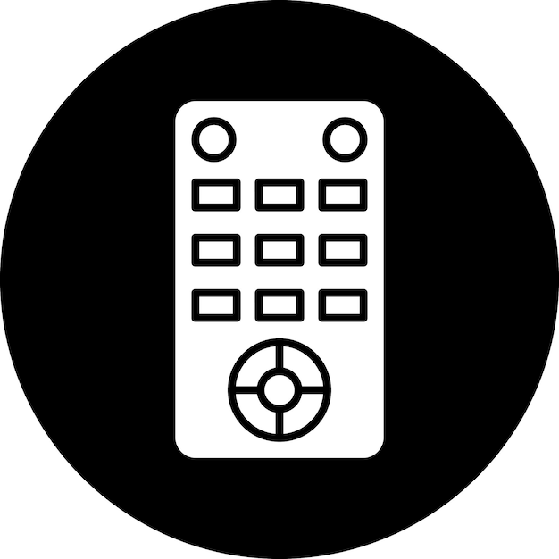 Le style de l'icône de commande à distance de conception vectorielle