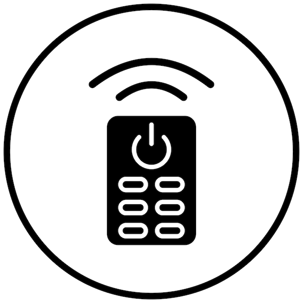 Le style de l'icône de commande à distance de conception vectorielle