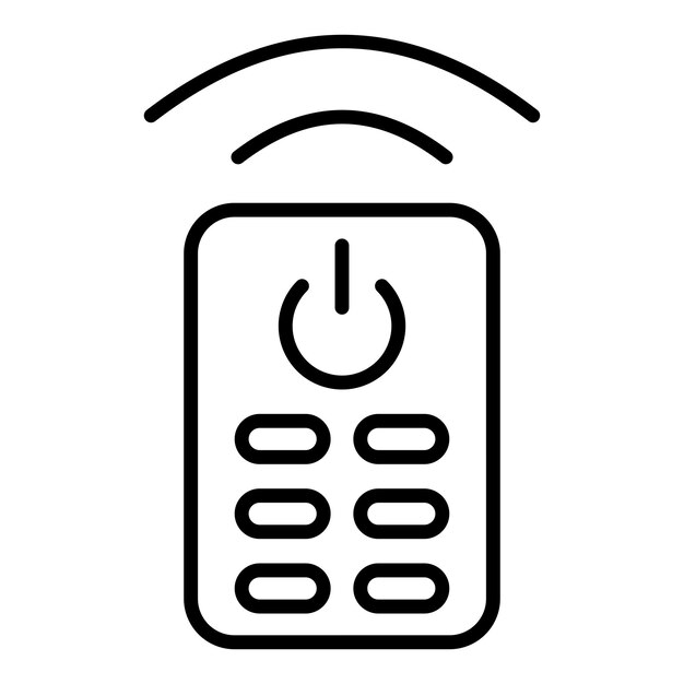 Le style de l'icône de commande à distance de conception vectorielle
