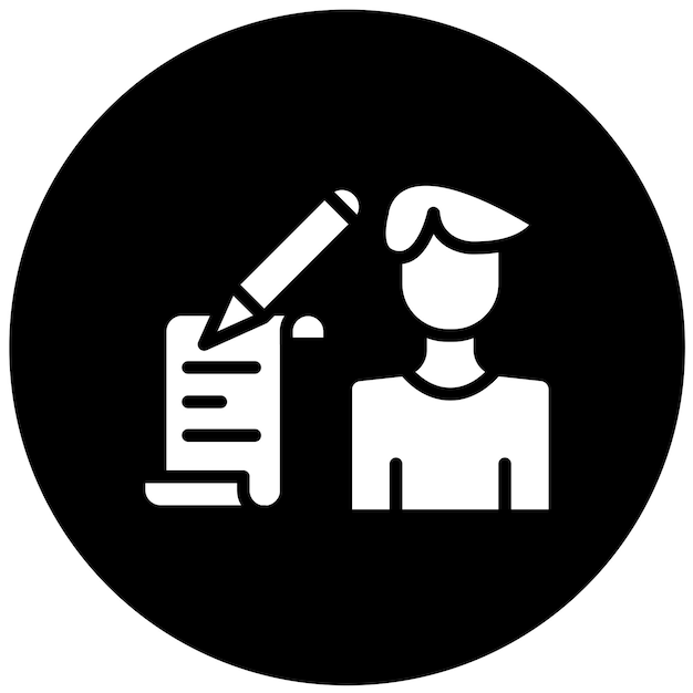 Le style d'icône des commandes de contenu de conception vectorielle