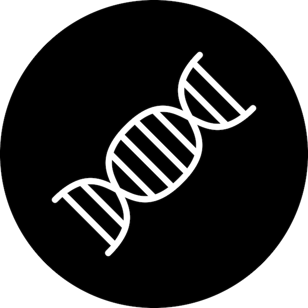 Le style d'icône de la conception vectorielle de l'ADN