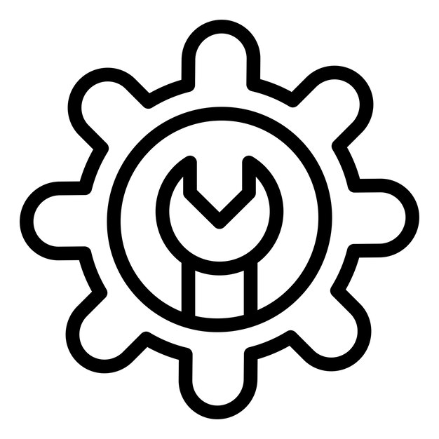 Style de l'icône de la configuration de la conception vectorielle