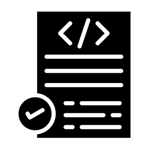 Style d'icône de conformité au code de conception vectorielle