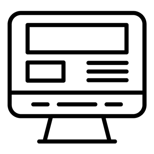 Style d'icône de contenu de conception vectorielle