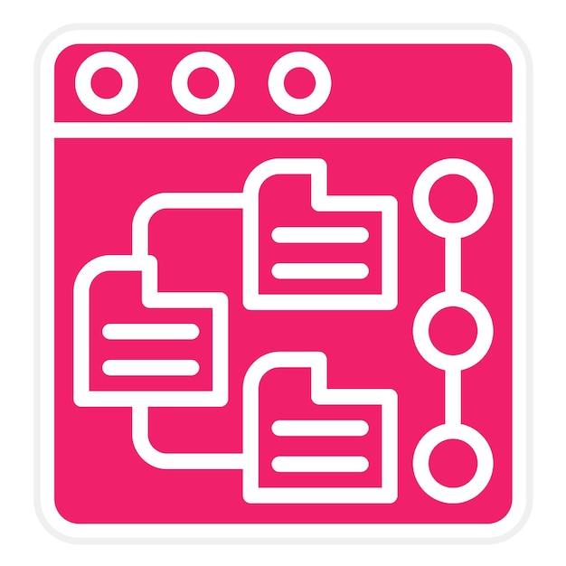 Le style de l'icône de contrôle de la version de la conception vectorielle