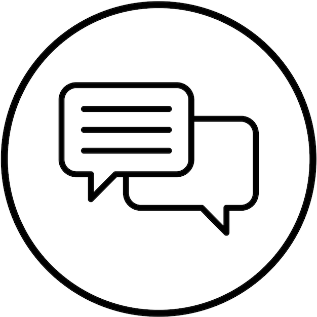 Style d'icône de conversation de conception vectorielle