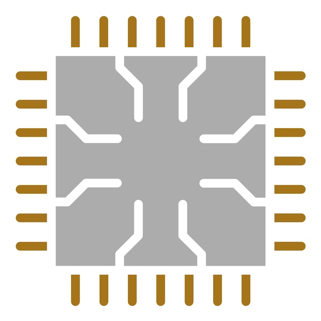 Vecteur le style de l'icône de la cpu de conception vectorielle