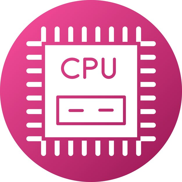 Le Style De L'icône De La Cpu De Conception Vectorielle