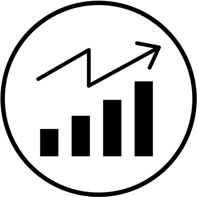 Le style de l'icône de croissance de l'étude de conception vectorielle