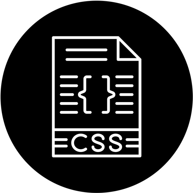 Le style d'icône CSS de conception vectorielle