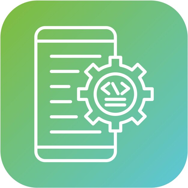 Style d'icône de développement d'applications à conception vectorielle