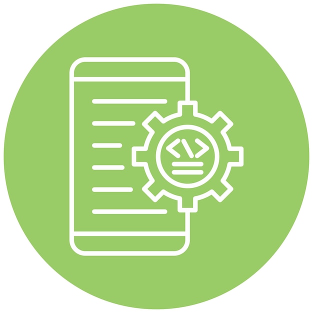 Style d'icône de développement d'applications à conception vectorielle