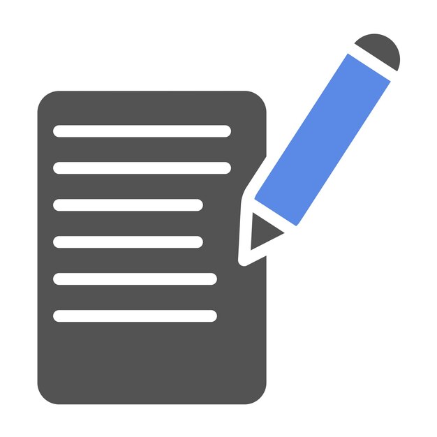 Le style de l'icône des devoirs vectoriels