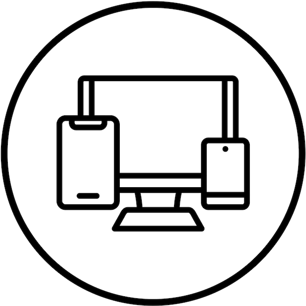 Style d'icône des dispositifs de conception vectorielle