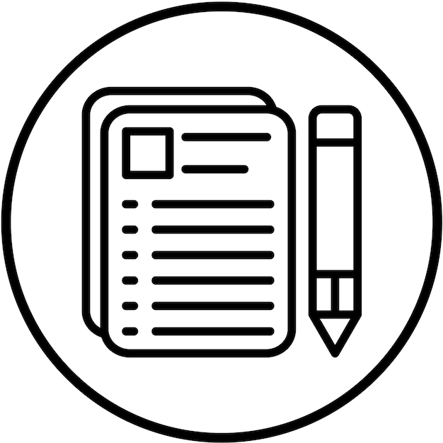 Style de l'icône de la documentation de conception vectorielle