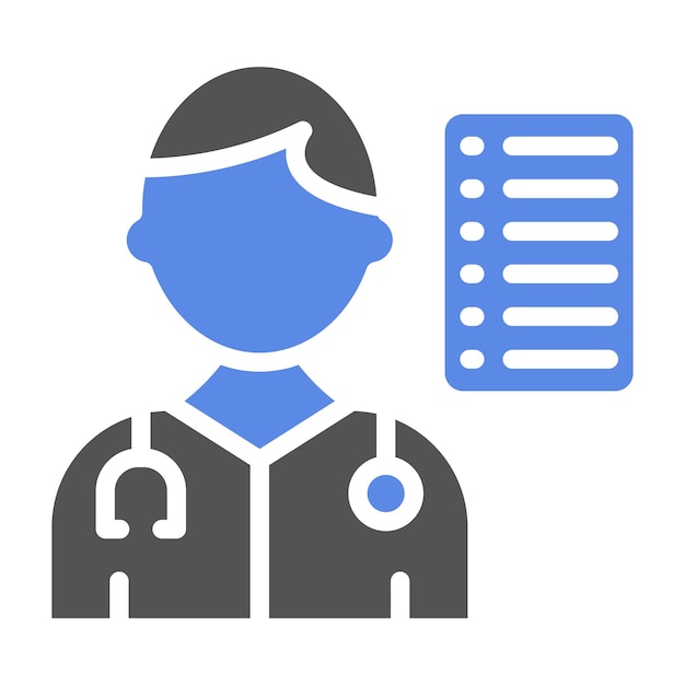 Le style de l'icône du briefing des médecins de conception vectorielle