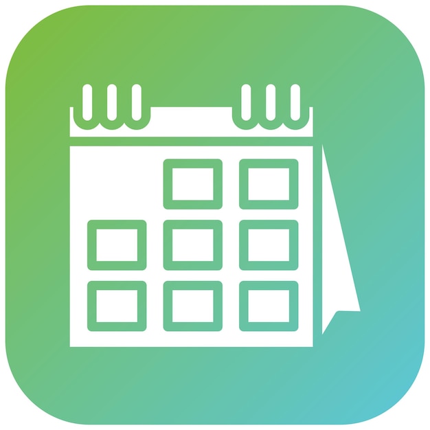 Style d'icône du calendrier d'affaires de conception vectorielle