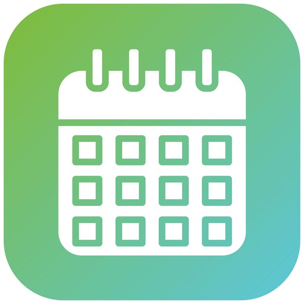 Style de l'icône du calendrier vectoriel