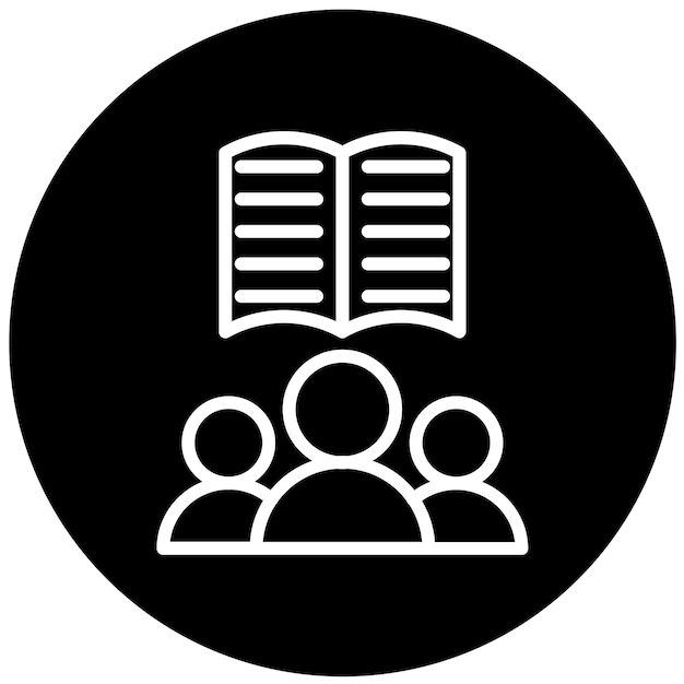 Le style de l'icône du cercle d'étude de conception vectorielle