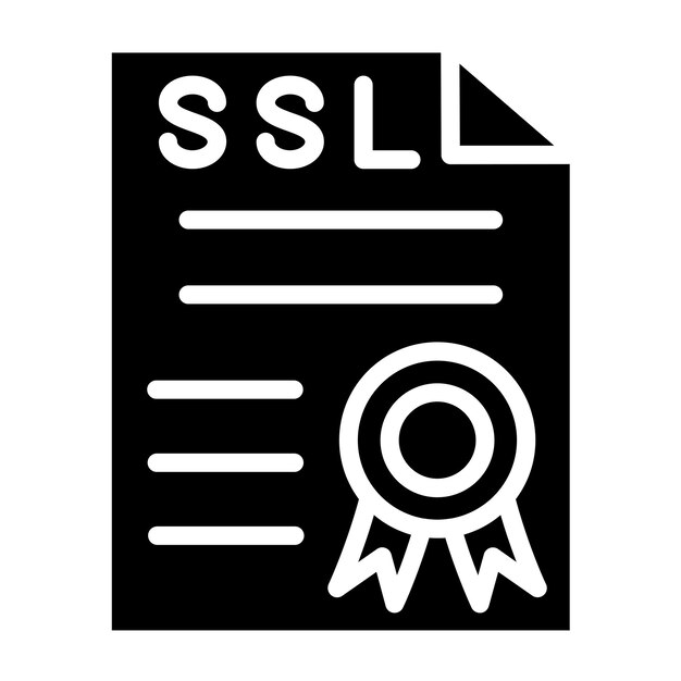 Le style de l'icône du certificat SSL de conception vectorielle