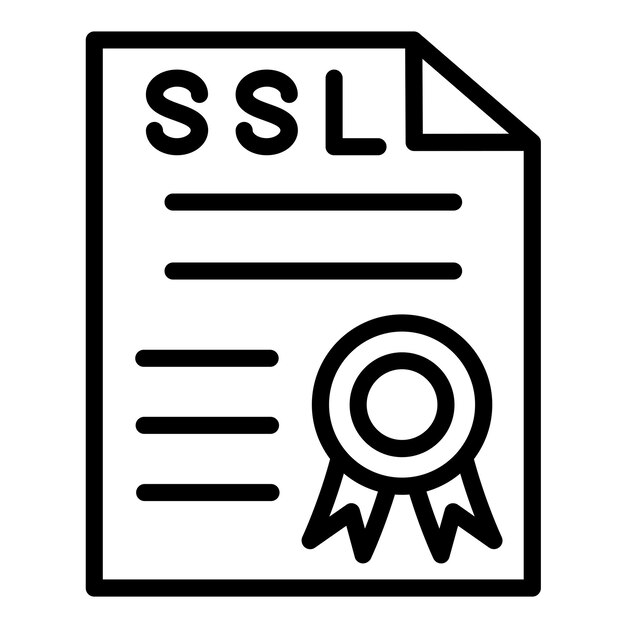 Le style de l'icône du certificat SSL de conception vectorielle