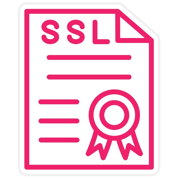 Le style de l'icône du certificat SSL de conception vectorielle