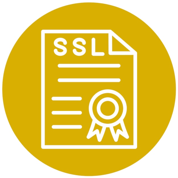 Le style de l'icône du certificat SSL de conception vectorielle