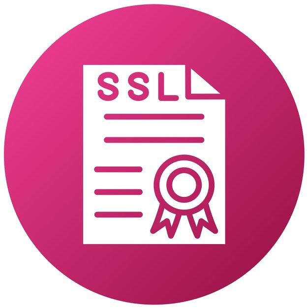 Le style de l'icône du certificat SSL de conception vectorielle
