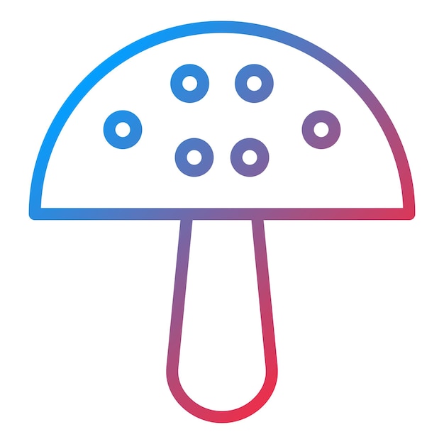 Vecteur le style de l'icône du champignon de conception vectorielle