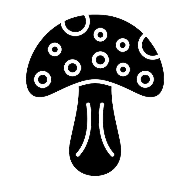 Le Style De L'icône Du Champignon De Conception Vectorielle