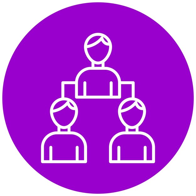 Style de l'icône du chef du groupe de conception vectorielle