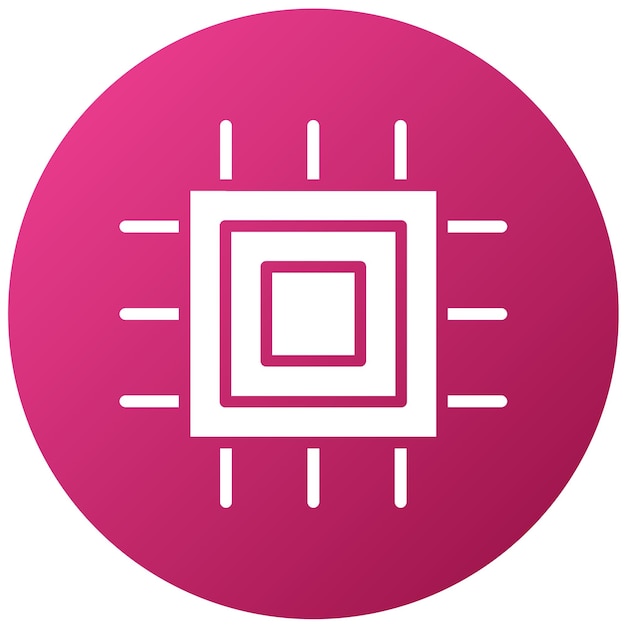 Style de l'icône du chipset de conception vectorielle