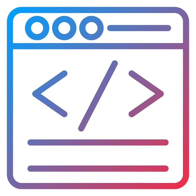 Style de l'icône du code de conception vectoriel